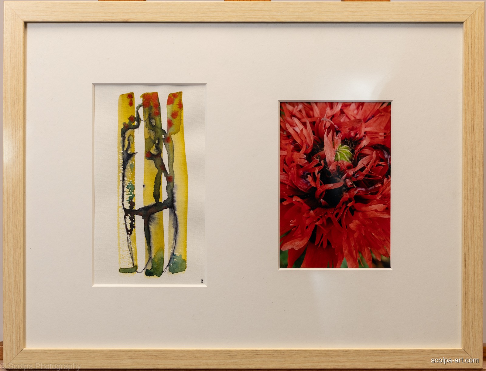 Foto met aquarel